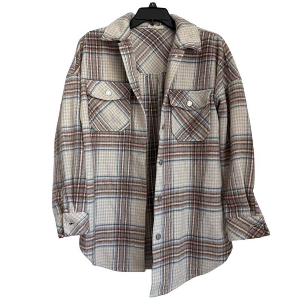 NWOT Womens Altar'd State Plaid Shacket Size XS